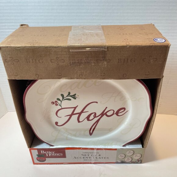 Better Homes & Gardens Heritage Collection Holiday 2011 Ceramic Plates Set Of 4 - Picture 11 of 13